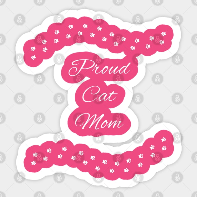 Cat Mom Sticker by CityTeeDesigns